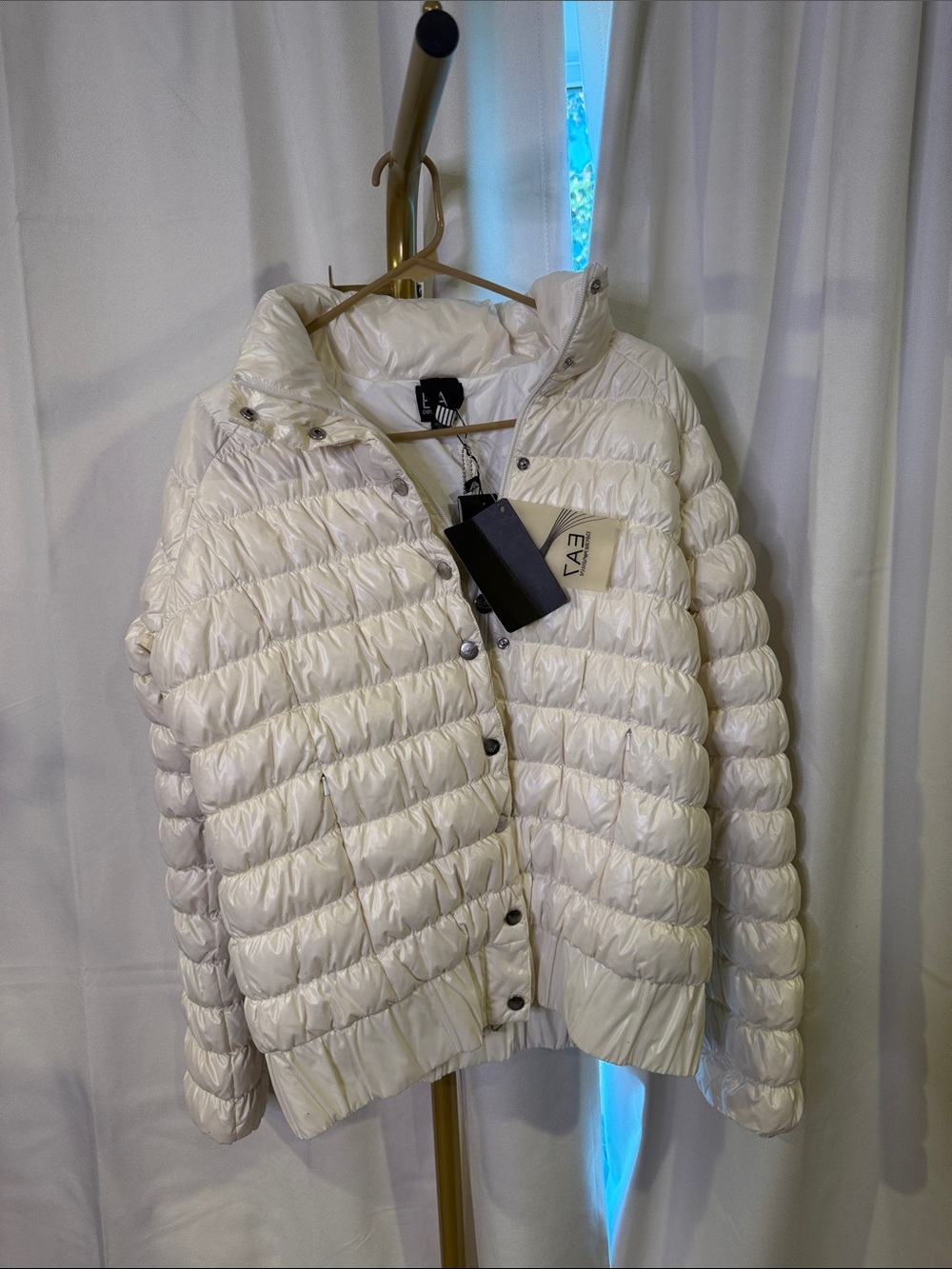 Emporio Armani EA7 S 2000 PIUMINO M/L CIZIP JACKET BLOUSON JACKET off white